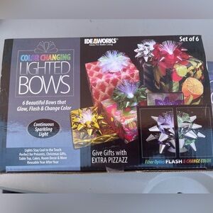 Christmas Birthdays Color Changing Lighted Bows Set 18 total